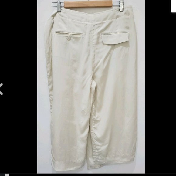 ALEXANDER WANG Eggshell Wrap Front Cropped Pants - Picture 4 of 5